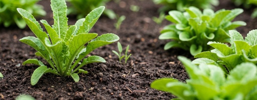 Vue rapprochée d'un jardin impeccable. Apprenez à désherber sans glyphosate avis pour un potager sain et écologique.
