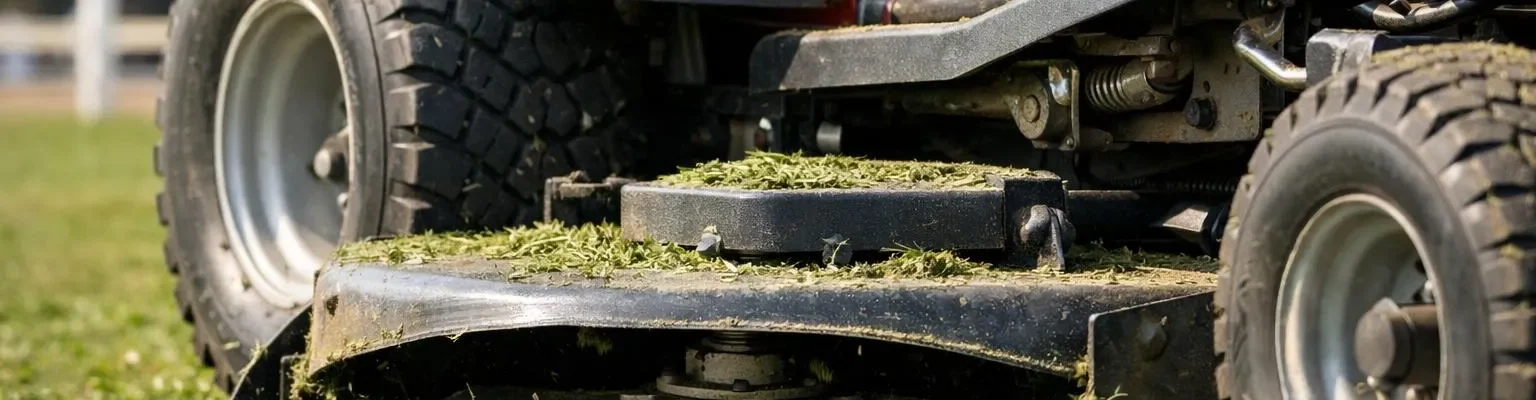 Matériel pour entretien parc équestre, tracteur tondeuse à gazon pour chevaux